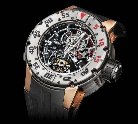 Replica Richard Mille RM 025 Diver Chronograph Titanium and Pink Gold Watch Replica Richard Mille RM 025 Diver Chronograph Titanium and Pink Gold Watch